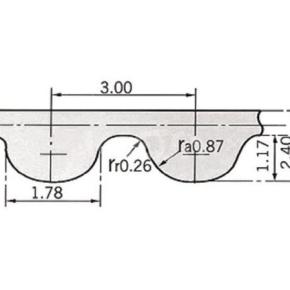 Rubber synchronous belt HTD-3M