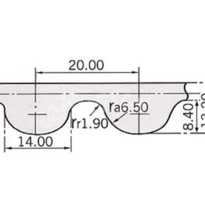 Rubber synchronous belt HTD-20M