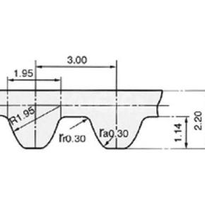 Rubber synchronous belt S3M