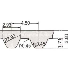 Rubber synchronous belt S4.5M