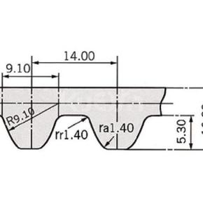 Rubber synchronous belt S14M