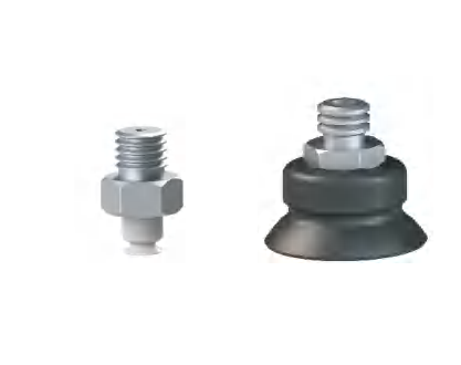 PFYN flat vacuum cups in multiple sizes and materials