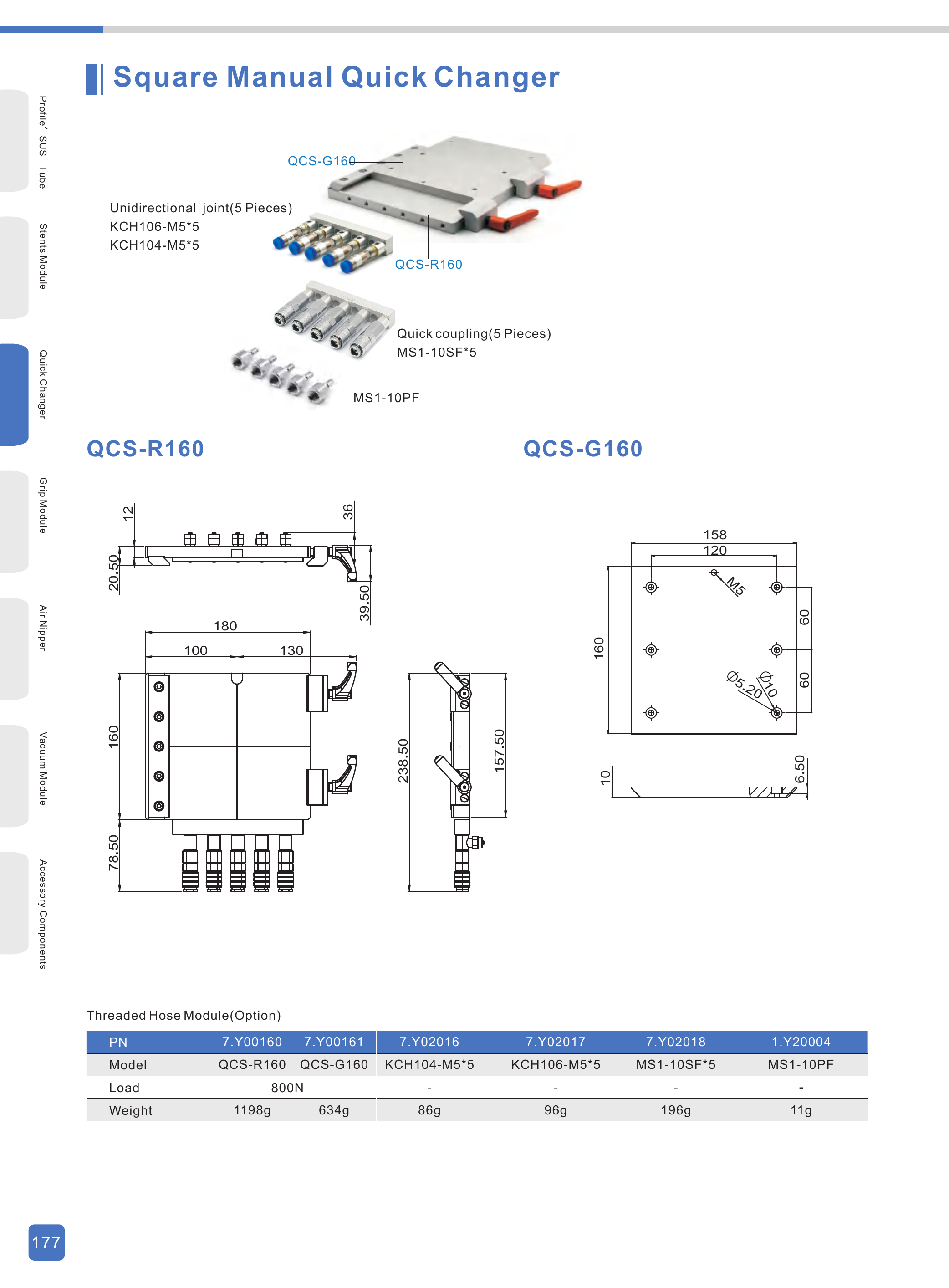 QCS-160 Original Technical Sheet — QCS-160