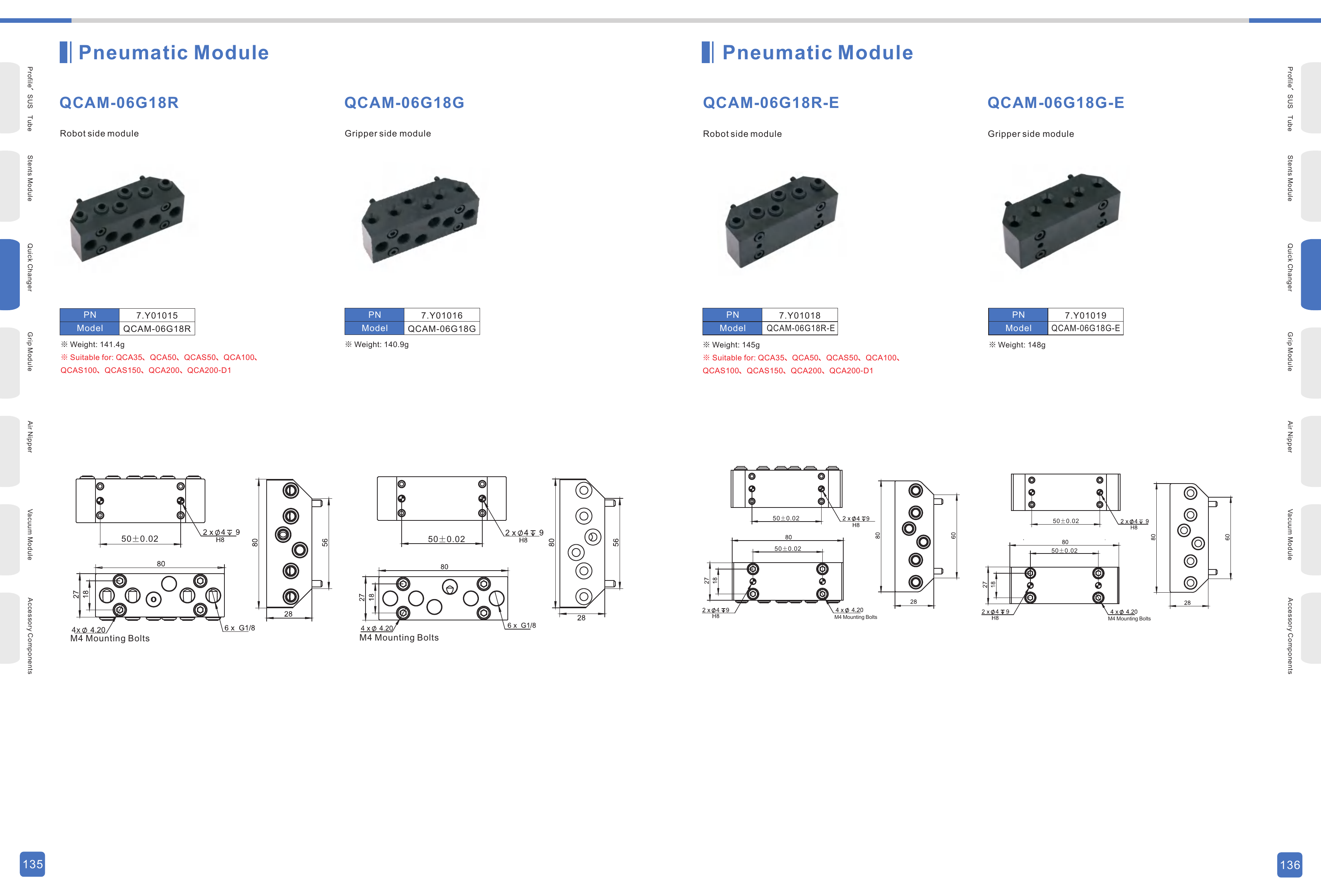 QCAM Original Technical Sheet - Pages 135-136
